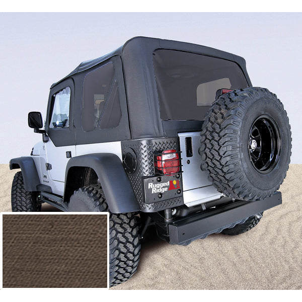 Rugged Ridge 13708.36 | Soft Top, Door Skins, Khaki, Tinted Windows; 03-06 Jeep Wrangler TJ