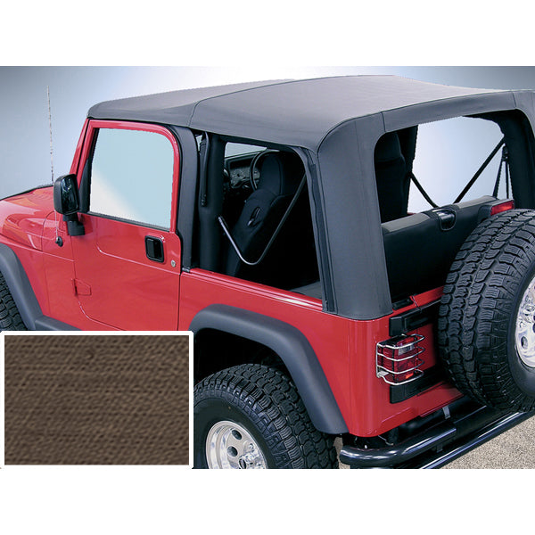 Soft Top Khaki Tntd Windows; 03-06 Wrangler TJ