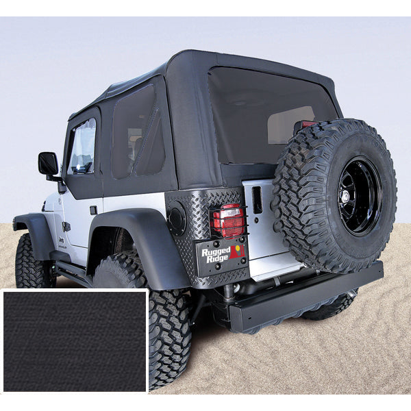 Rugged Ridge 13710.35 | Soft Top, No Door Skins, Black, Tinted Windows; 03-06 Jeep Wrangler TJ