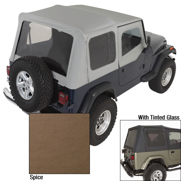 XHD Soft Top Spice Tinted Windows; 88-95 Jeep Wrangler YJ