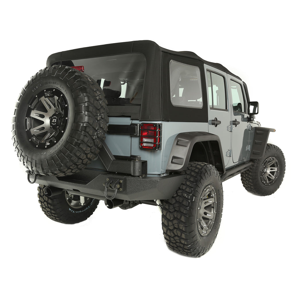 Soft Top Black Diamond Sailcloth; 10-16 Jeep Wrangler JKU