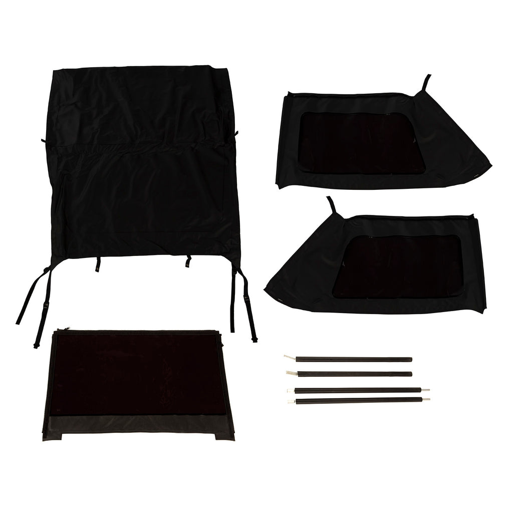 Montana Soft Top Bowless Black Diamond; 07-18 Wrangler JK 2 Door