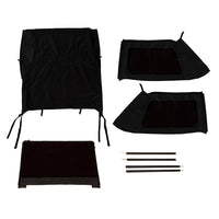 Montana Soft Top Bowless Black Diamond; 07-18 Wrangler JK 2 Door