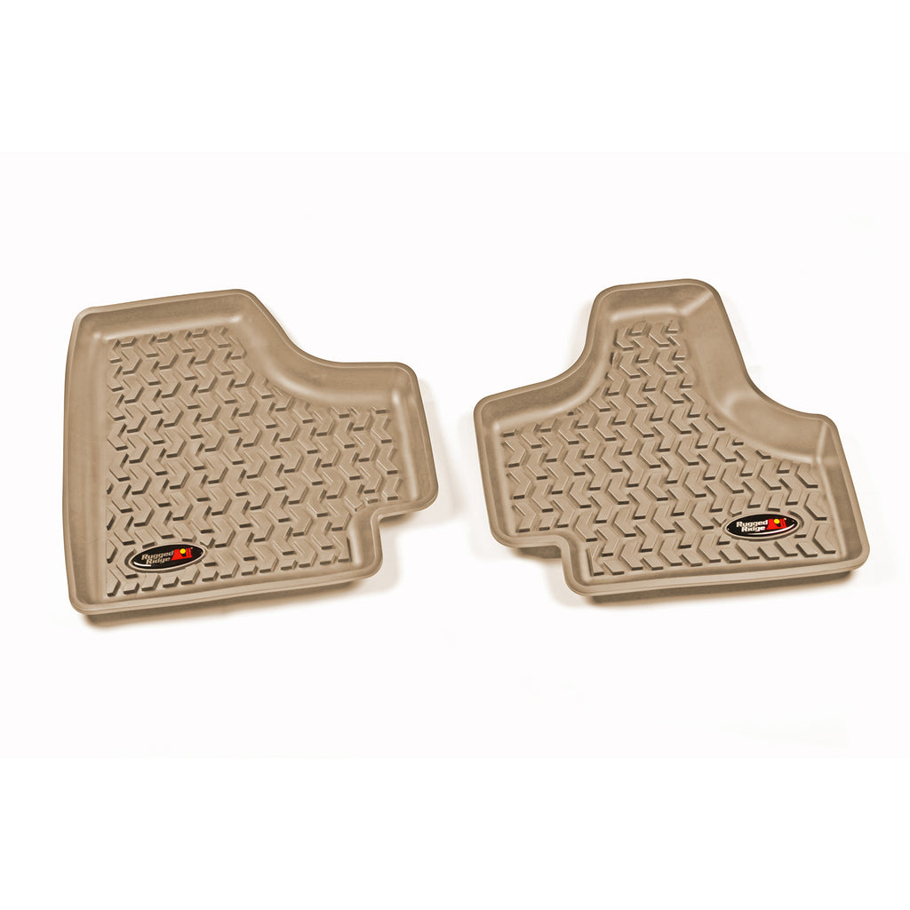 Rugged Ridge 13950.20 | Floor Liners, Rear, Tan; 08-12 Jeep Liberty KK