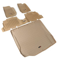 Floor Liners Kit Tan 2-Door; 07-10 Jeep Wrangler JK
