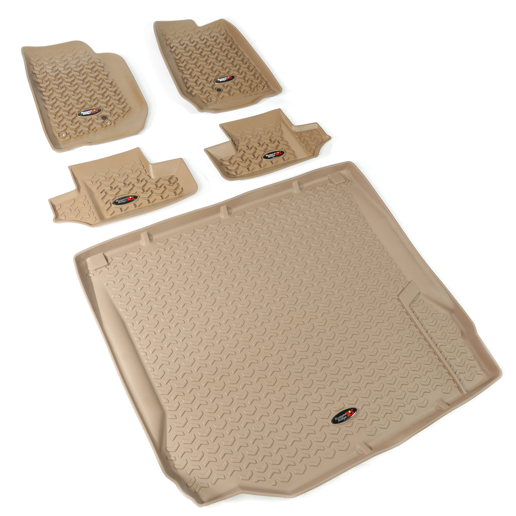 Rugged Ridge 13988.02 | Floor Liners, Kit, Tan, 4-Door; 07-10 Jeep Wrangler JK