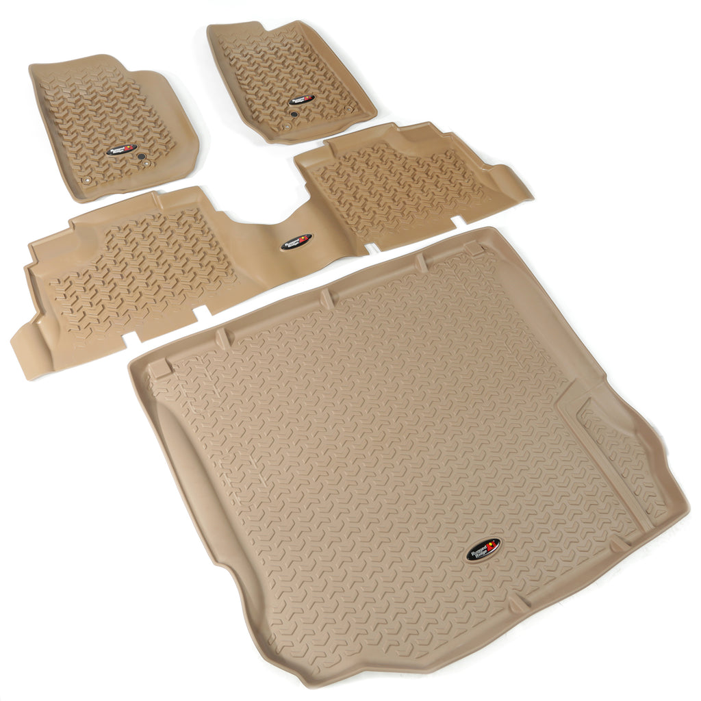 Rugged Ridge 13988.04 | Floor Liners, Kit, Tan, 4-Door; 11-16 Jeep Wrangler JK