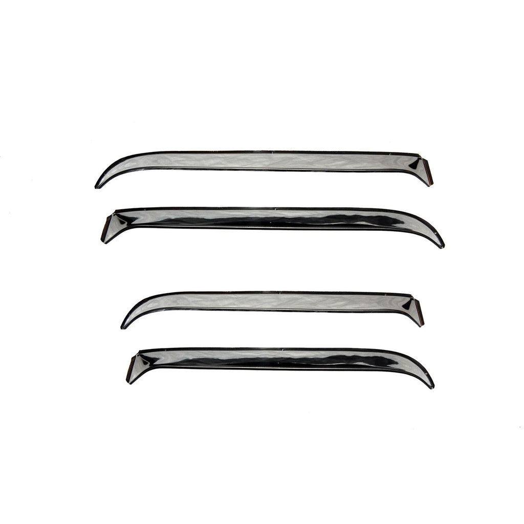 Auto Ventshade 14412 Ventshade With Stainless Steel Finish 4-Piece Set For 1984-1996 Jeep Cherokee