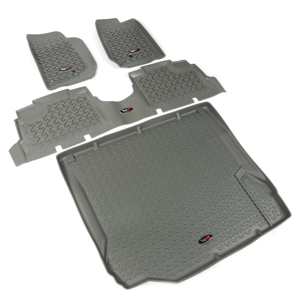 Rugged Ridge 14988.01 | Floor Liners, Kit, Gray, 4-Door; 07-10 Jeep Wrangler JK