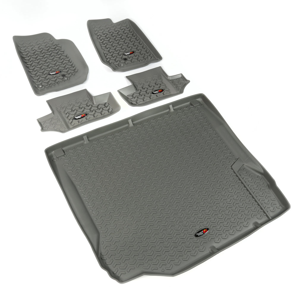 Rugged Ridge 14988.02 | Floor Liners, Kit, Gray, 2-Door; 07-10 Jeep Wrangler JK