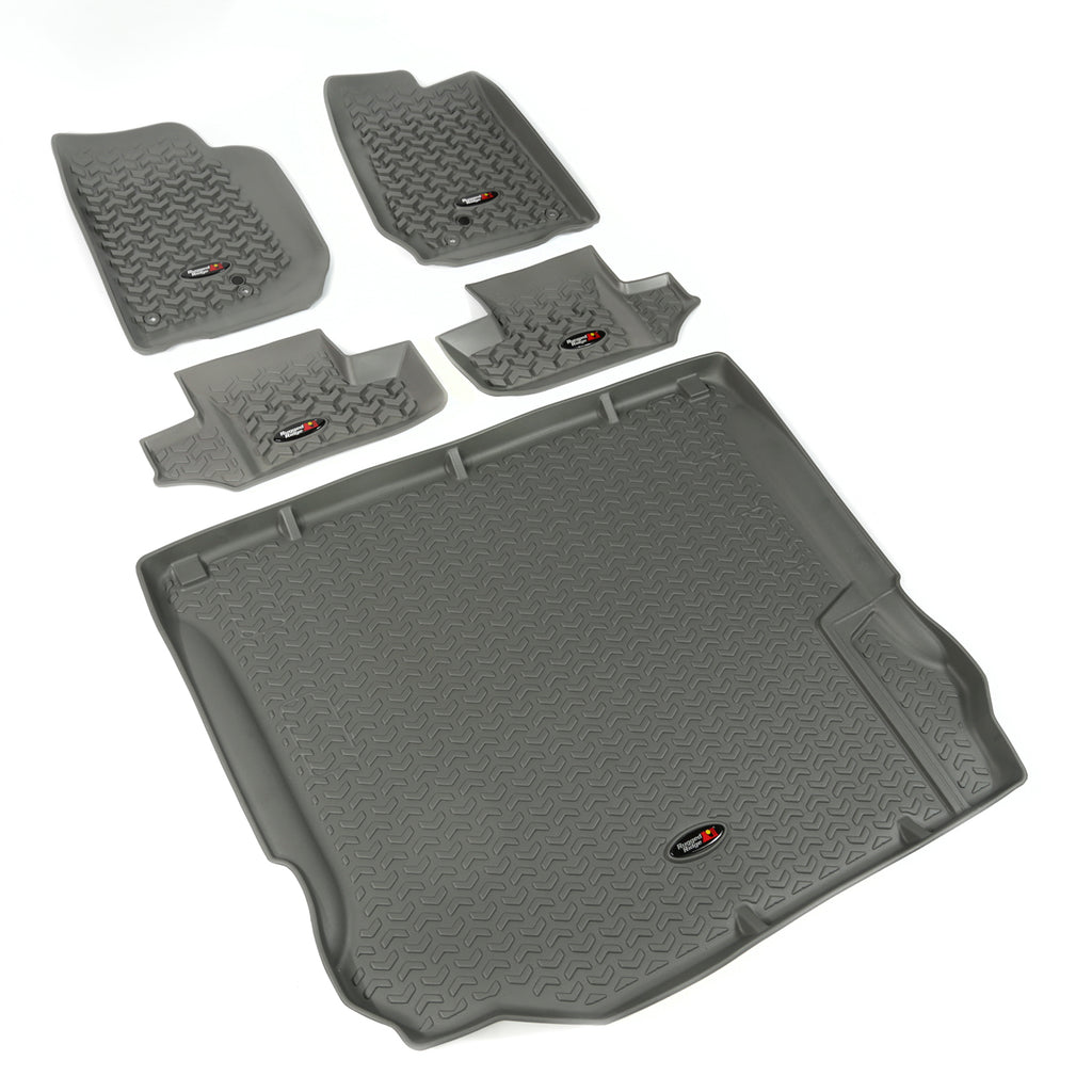 Rugged Ridge 14988.03 | Floor Liners, Kit, Gray, 2-Door; 11-16 Jeep Wrangler JK