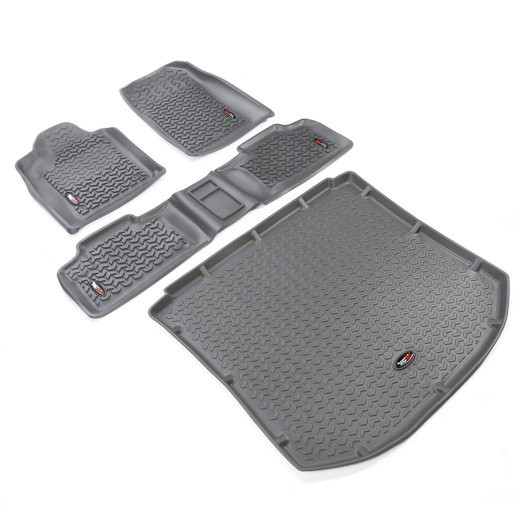 Rugged Ridge 14988.26 | Floor Liners, Kit, Gray; 11-16 Jeep Grand Cherokee WK