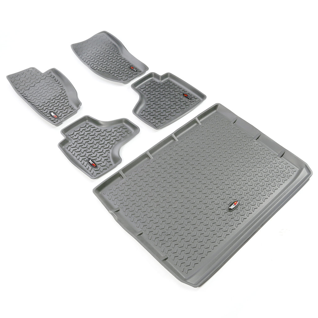 Rugged Ridge 14988.28 | Floor Liners, Kit, Gray; 08-13 Jeep Liberty KK