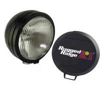Rugged Ridge 15205.02 | 5 Inch Round HID Off Road Fog Light Kit, Black Steel Housing