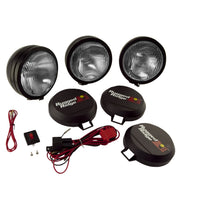 Rugged Ridge 15205.61 | 6 Inch Round HID Off Road Fog Light Kit, Black Steel Housing, Set of 3