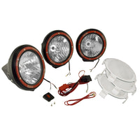 Rugged Ridge 15205.64 | Light Kit, HID, 5 Inch, Round, Black, Composite Housing, 3 Piece