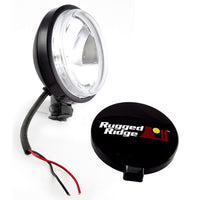 Rugged Ridge 15207.10 | 6 Inch Slim Halogen Light, Black Steel Housing