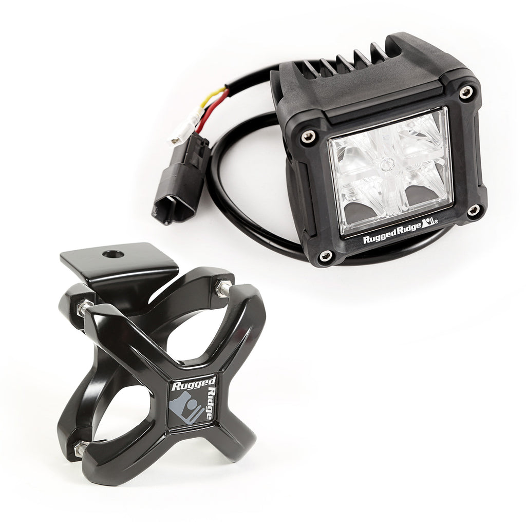 Rugged Ridge 15210.08 | Light Kit, Large X-Clamp/Dual Beam Square, Black