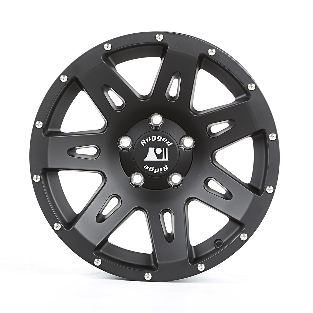 Rugged Ridge OMI-15301.60 | XHD Wheel, Black Satin, 17x8.5; 07-16 JK/JKU