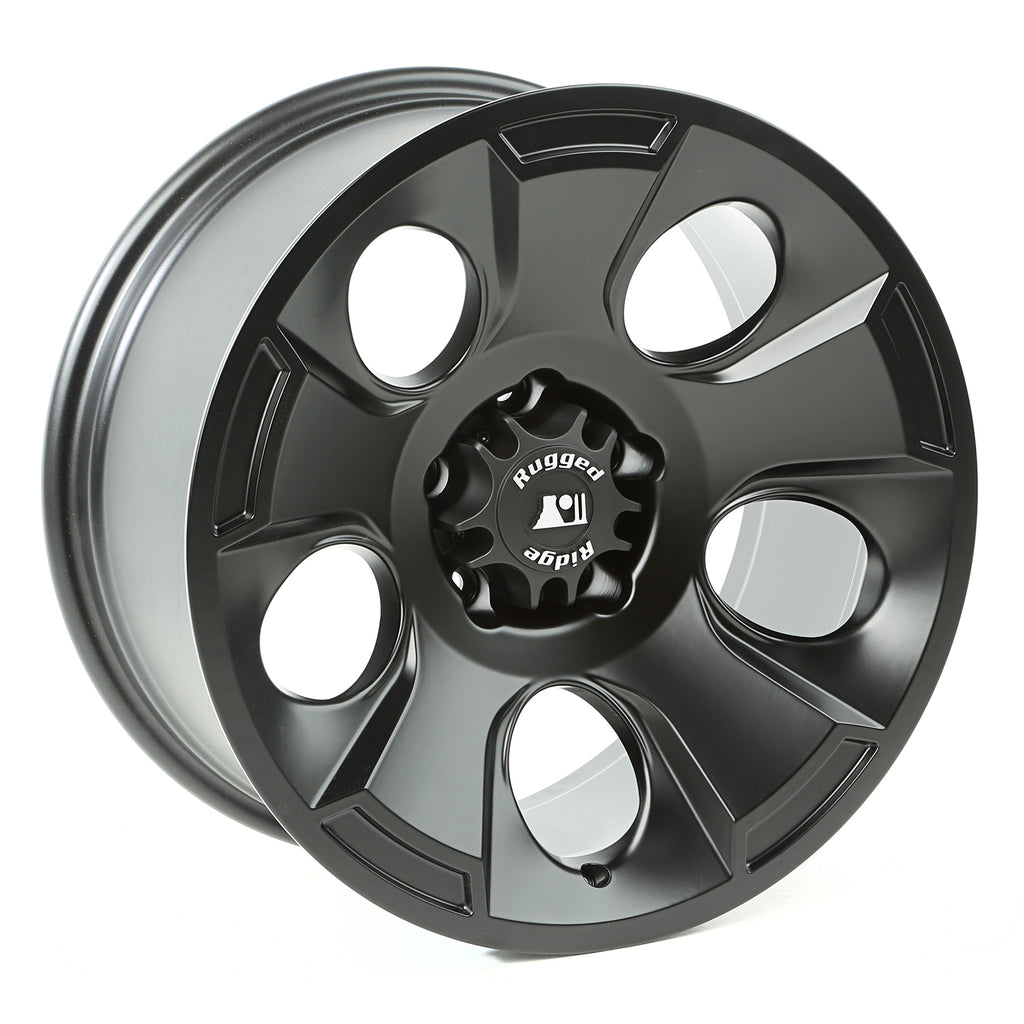 Rugged Ridge OMI-15302.02 | Drakon Wheel, 18x9, Black Satin; 07-21 Jeep JK/JL/JT
