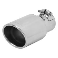 Flowmaster 15388 Exhaust Tip - 3.25 x 3.75 in. Oval Polished SS Fits 2.25 in. Tubing - Clamp on