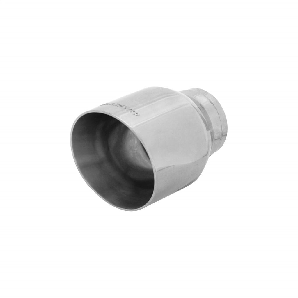 Flowmaster 15395 Exhaust Tip - 2.5 x 4.0 in Angle Cut Polished SS Fits 2.50 in. Tubing - Weld On
