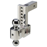 Flash STBM adj. alum. Ball mount, anti-rattle, 6'' drop, fits 2.5'' receiver