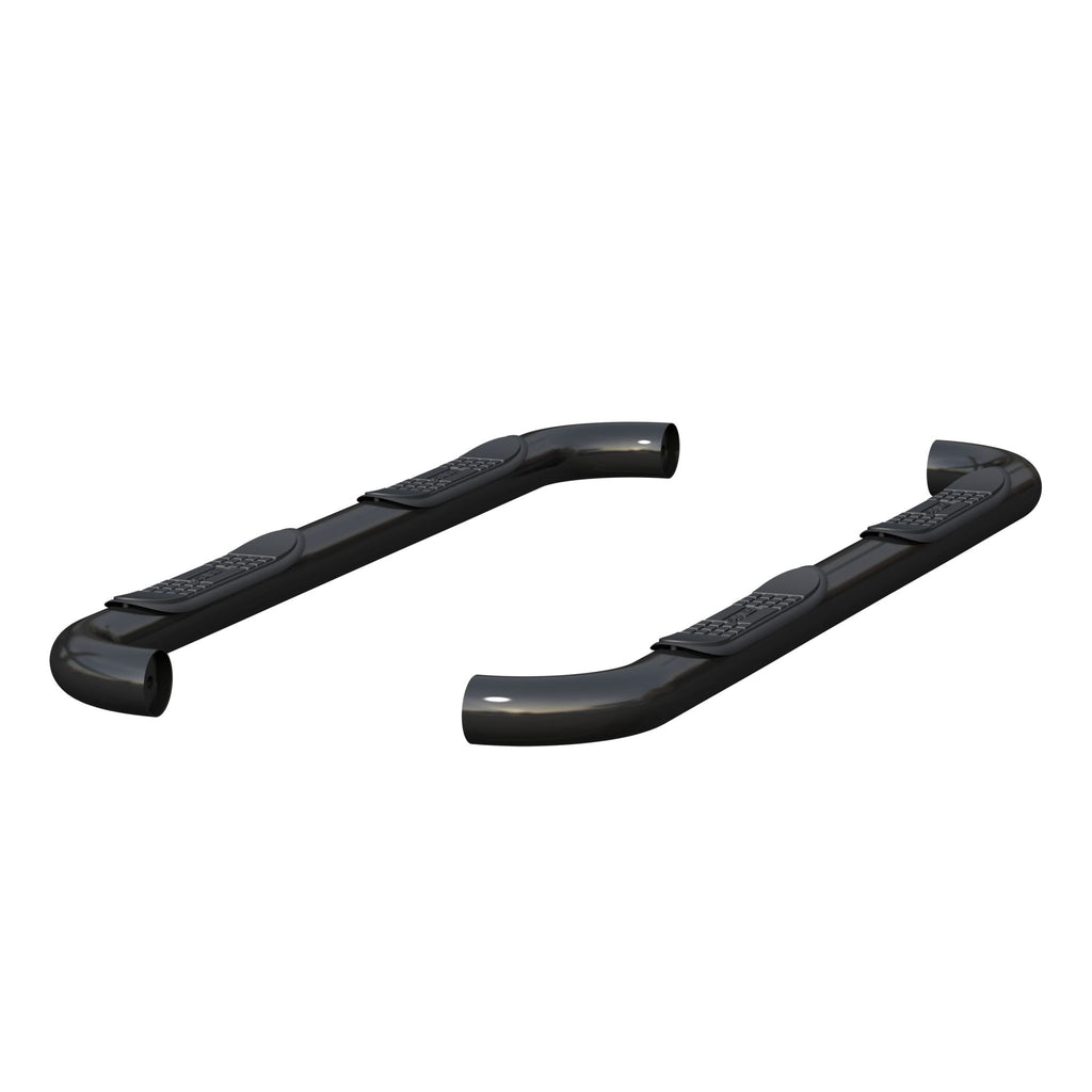 3" Round Black Steel Side Bars Select Ford F-150 F-250 F-350 Super Duty