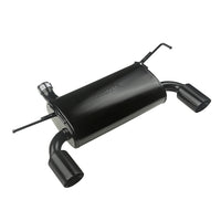 Axle Back Exhaust System Black; 07-16 Jeep Wrangler JK
