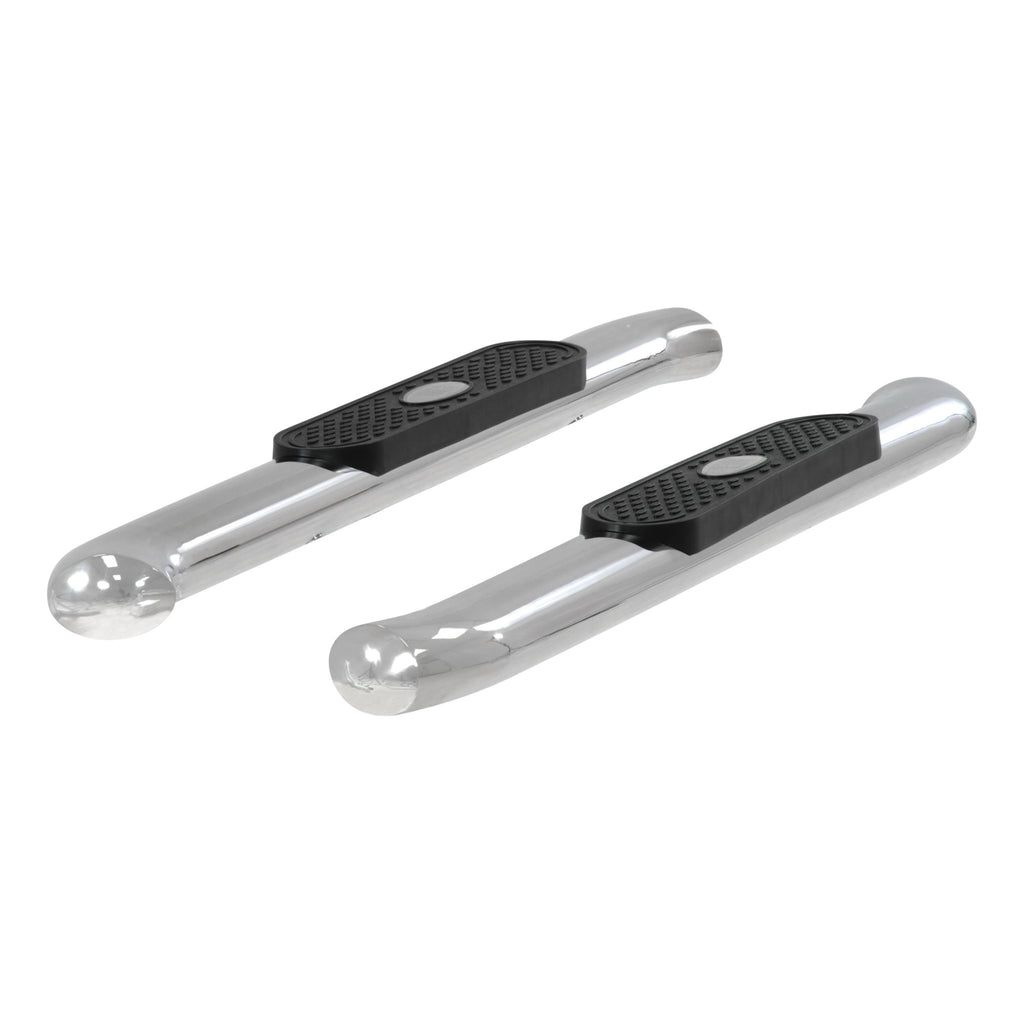 4" Polished Stainless Oval Side Bars Select Silverado Sierra 1500 2500 3500