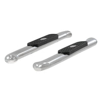 4" Polished Stainless Oval Side Bars Select Silverado Sierra 1500 2500 3500