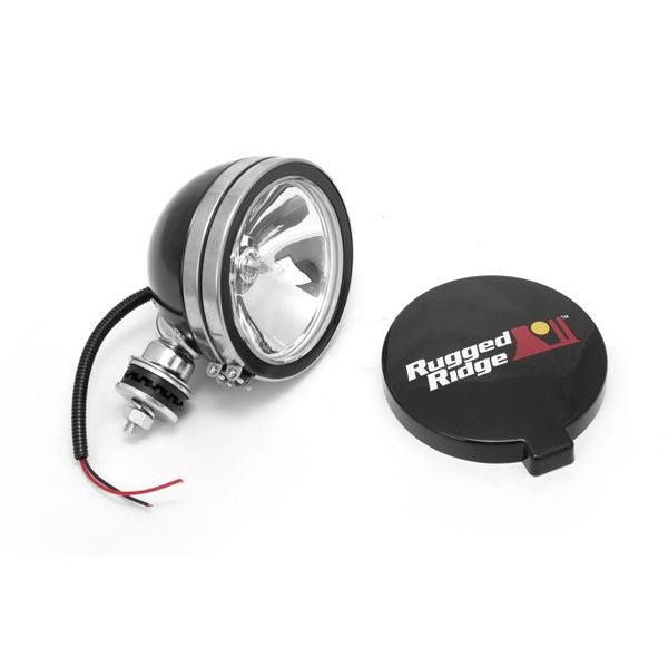 Rugged Ridge 15207.01 | 6 Inch Halogen Light Kit, Black Steel Housing