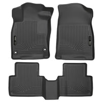 Husky Liners 98461 | Husky Liners Front & 2nd Seat Floor Liners, Fits 16-C CIVIC SEDAN FRONT & 2ND SEAT FLOOR LINERS (FOOTWELL COVERAGE) WEATHERBEATE
