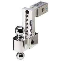 ALBM adj. alum. ball mount, built-in locks, 6'' drop fits 2.5'' receiver, stnls.