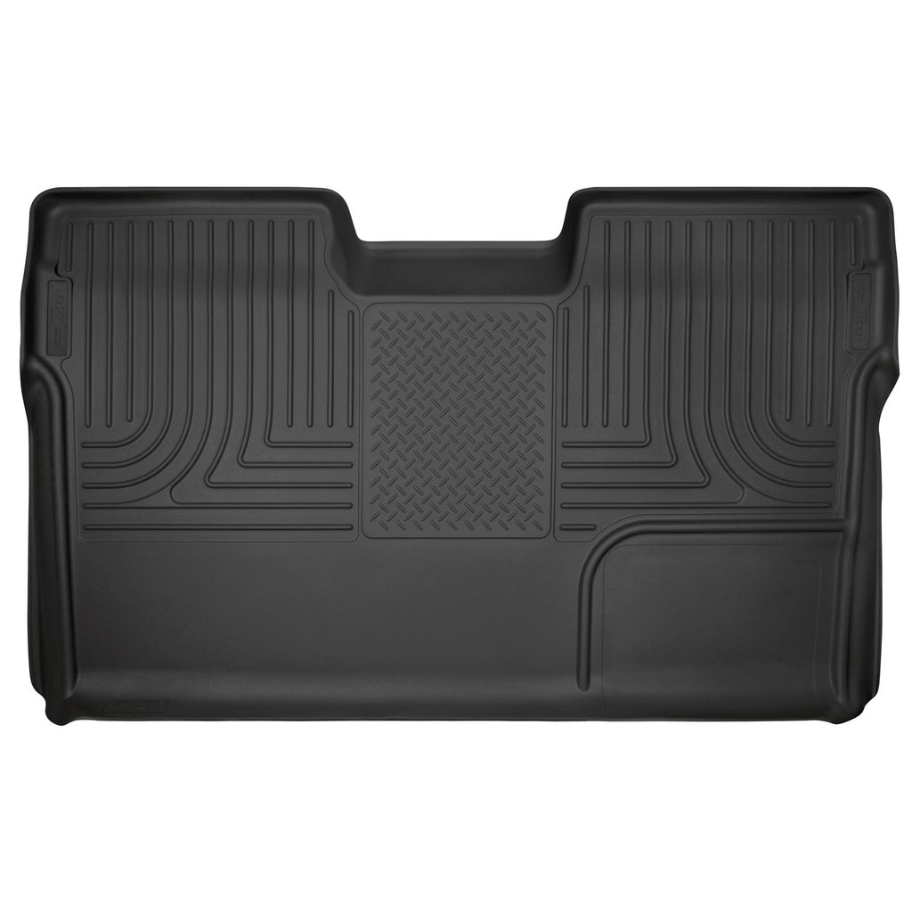 Husky Liners 19331 | Husky Liners 2nd Seat Floor Liner (Full Coverage), Fits 09-14 F150 CREW CAB CUSTOM MOLDED WEATHERBEATER 2ND SEAT FLOOR LINER BLACK