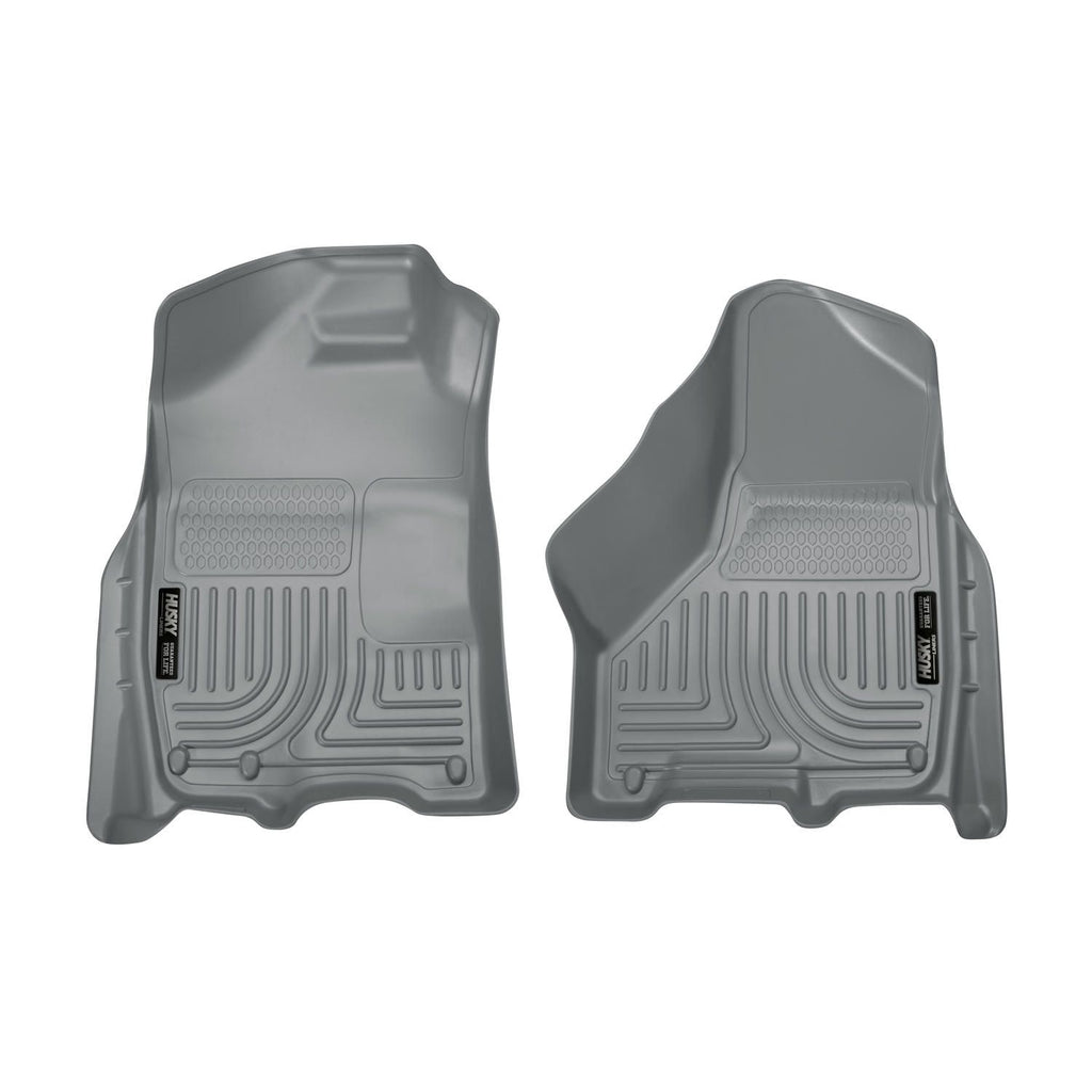 Husky Liners 18002 | Husky Liners Front Floor Liners, Fits 09-15 RAM 1500/2500/3500 W/ONE OR TWO CARPET HOOKS FRONT FLOOR LINERS GREY