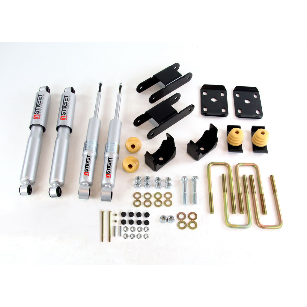 BELLTECH 999SP LOWERING KITS  Front And Rear Complete Kit W/ Street Performance Shocks 2015-2017 Chevrolet Colorado/Canyon (Ext/Crew Cab Short Bed) 0 in.-3 in. F/ 4 in. R W/ Street Performance Shocks