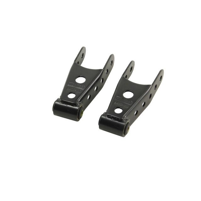 BELLTECH 6400 SHACKLE KIT 2 in. Drop Leaf Spring Shackle 1988-2018 Chevrolet Silverado/Sierra 1500 (All) 88-10 Silverado/Sierra 2500/3500 (All) 92-99 Tahoe Yukon & Suburban (4dr. Only) 94-01 Dodge Ram 1500 (All) 97-03 Ford F150 (All) 2 in. Rear Drop