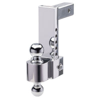 Flash E series adj. alum. ball mount, 8'' drop 9'' rise, chrome 2'' & 2-5/16''