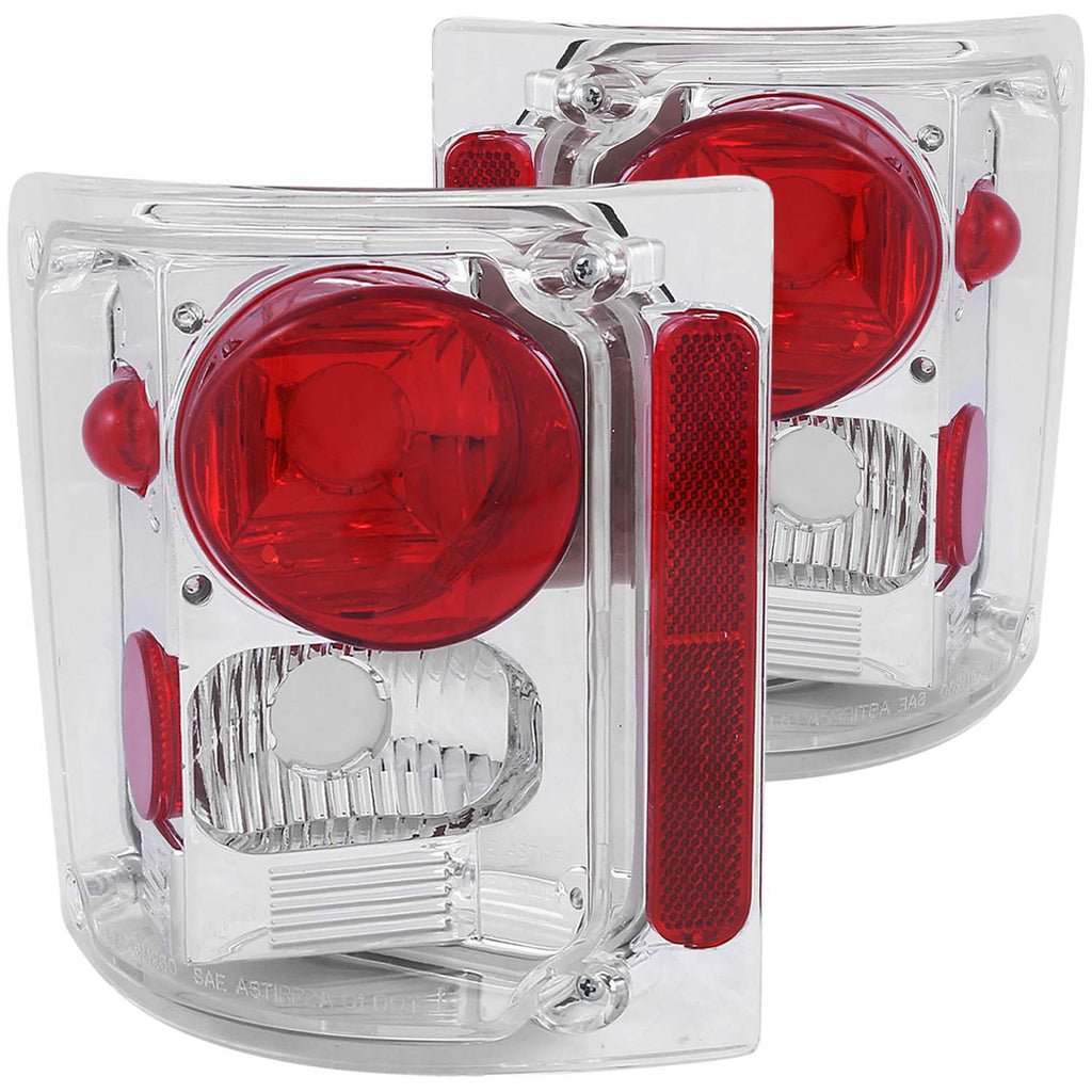 ANZO USA-211014 | Tail Light Assembly; Clear Lens; Chrome Housing;Pair