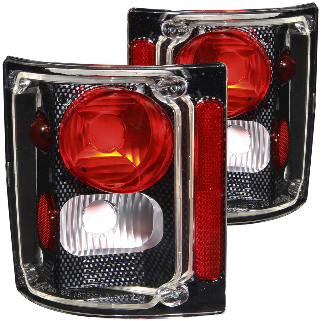 ANZO USA-211015 | Tail Light Assembly; Clear/Red Lens; Carbon Housing;Pair