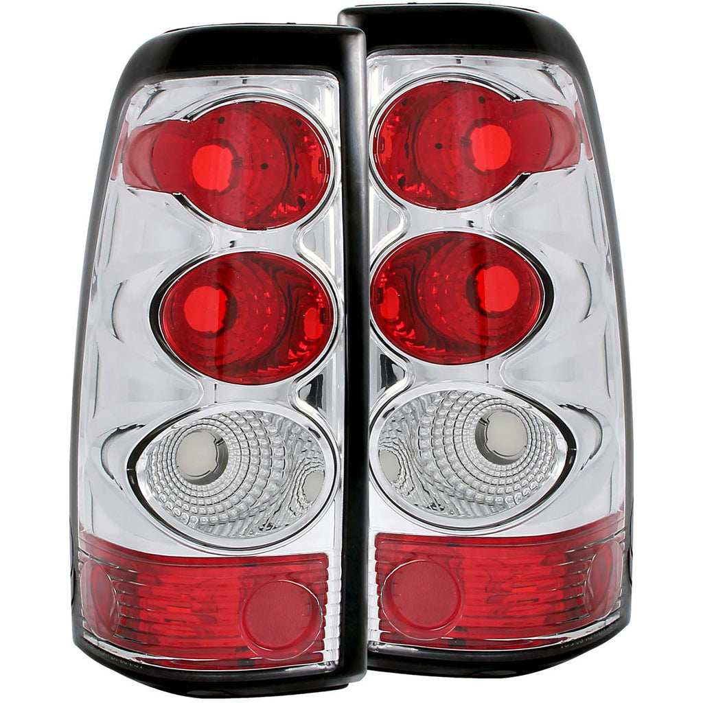 ANZO USA-211020 | Tail Light Assembly; Clear Lens; Chrome Housing;Pair