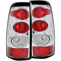 ANZO USA-211020 | Tail Light Assembly; Clear Lens; Chrome Housing;Pair