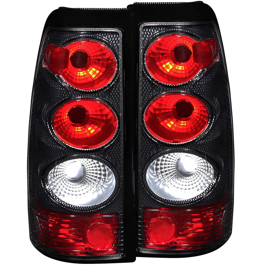 ANZO USA-211021 | Tail Light Assembly; Clear/Red Lens; Carbon Housing;Pair