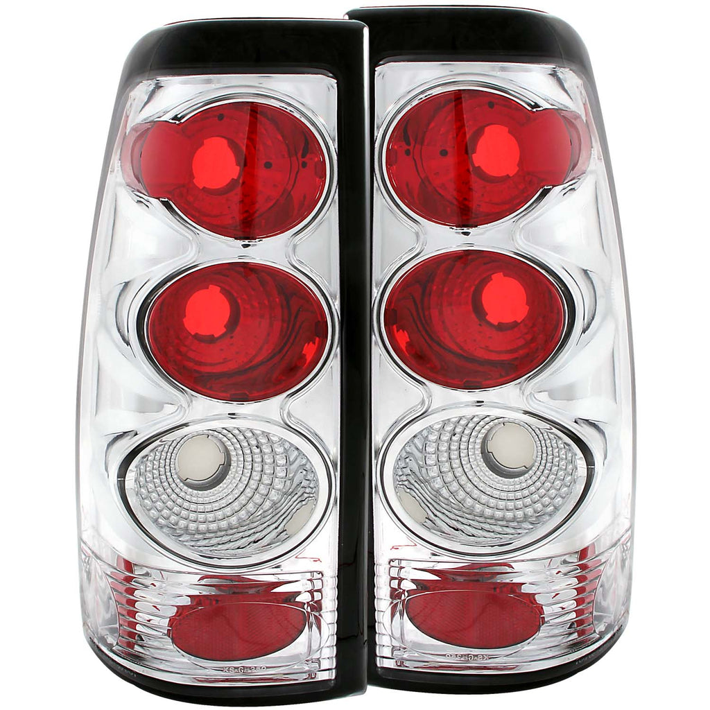 ANZO USA-211023 | Tail Light Assembly; Clear Lens; Chrome Housing;Pair