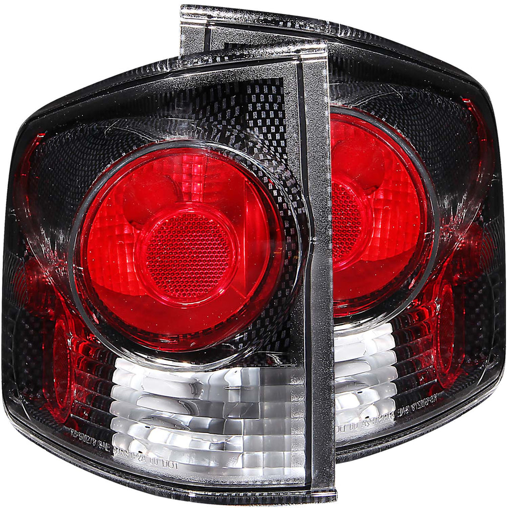 ANZO USA-211033 | Tail Light Assembly; Clear/Red Lens; Carbon Housing; 3D Style;Pair