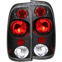 ANZO USA-211064 | Tail Light Assembly; Clear/Red Lens; Carbon Housing;Pair