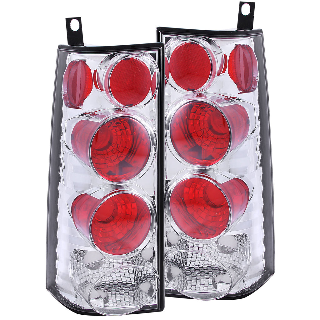 ANZO USA-211088 | Tail Light Assembly; Clear Lens; Chrome Housing;Pair Housing For 2 Bulb Design;