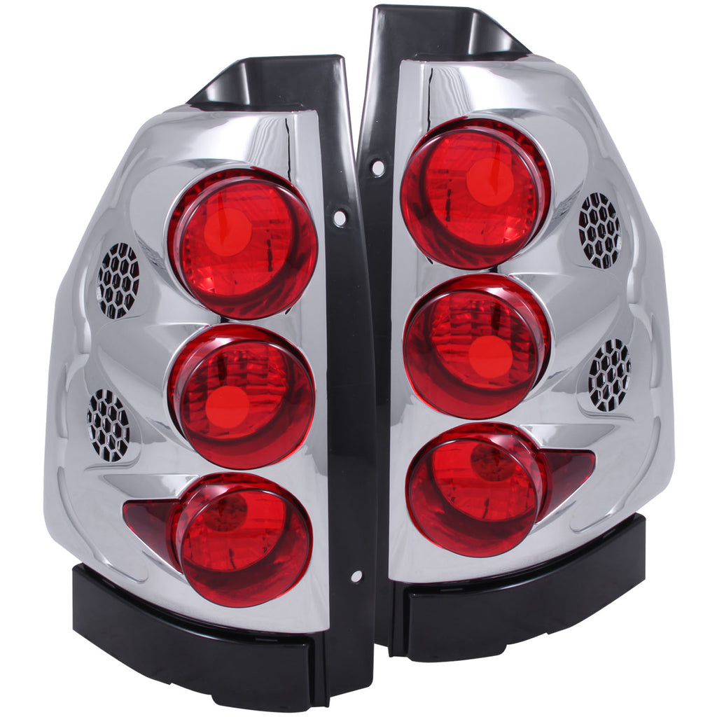 ANZO USA-211091 | Tail Light Assembly; Clear Lens; Chrome Housing;Pair