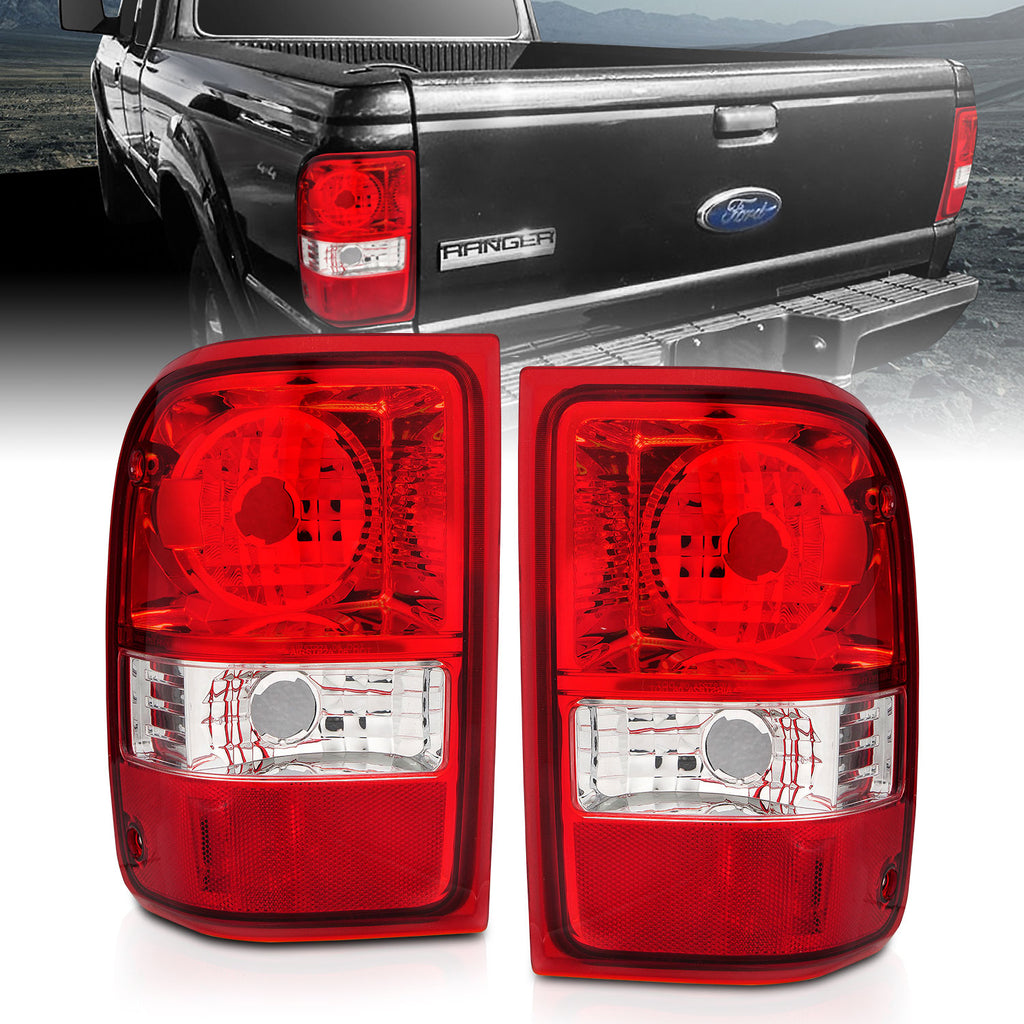 ANZO USA-211182 | Tail Light Assembly; Red/Clear Lens; Pair (OE Replacement)
